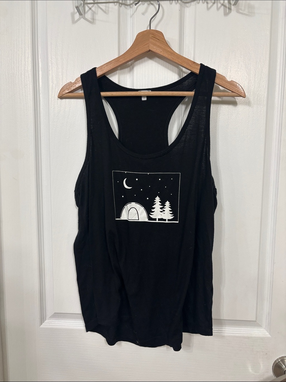 Bootlegger Kismet Black Tank with Camping Print